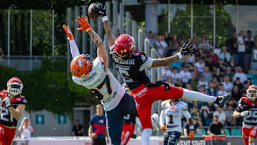 Die Potsdam Royals setzten sich im GFL-Topspiel bei den ifm Razorbacks Ravensburg deutlich mit 34:7 durch.