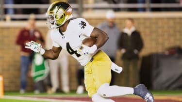 Notre Dame Fighting Irish running back Jeremiyah Love