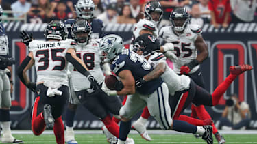 Texans Defense Gang-Tackled einen Cowboys Spieler