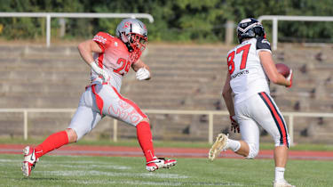 Steven Andersen auf dem Feld für die Cottbus Crayfish.