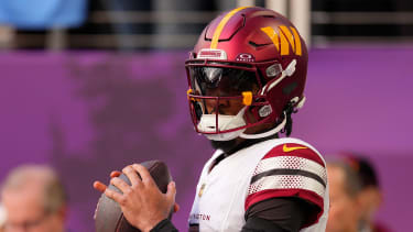 Washington Commanders quarterback Jayden Daniels