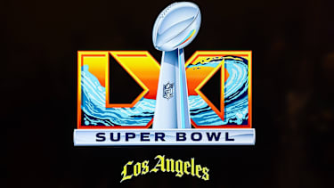 SAN FRANCISCO, CA - FEBRUARY 09: The Super Bowl LXI logo is seen during a press conference, PK, Pressekonferenz after Super Bowl LX on February 9, 2026 at Moscone Center in San Francisco, CA. (Photo by Matthew Huang Icon Sportswire) NFL, American Football Herren, USA FEB 09 Super Bowl LX Press Conference EDITORIAL USE ONLY Icon260209032