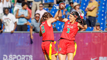 Mexicos Frauen-Nationalmannschaft siegt bei der Flag-Football-WM im Spiel um Platz 3.