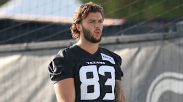 Tight End Marlin Klein von den Houston Texans während des Trainingslagers im Houston Methodist Training Center in Houston, Texas (NFL, American Football, USA)