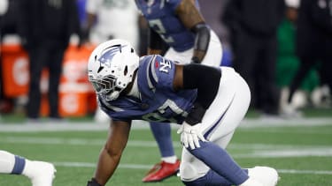 New England Patriots defensive end Milton Williams (97)
