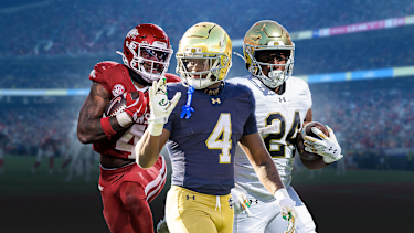 Jeremiyah Love, Jardarian Price und Mike Washington Jr. aus em College Football