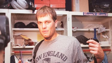 Tom Brady nach seinem ersten Start für die New England Patriots 2001.