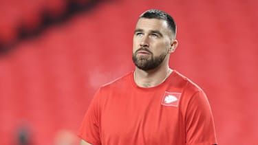 Travis Kelce bei einem Spiel der Kansas City Chiefs im Dezember 2025.