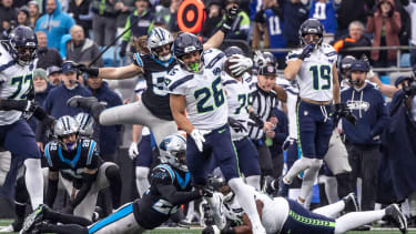 December 28, 2025, Charlotte, North Carolina, U.S: December 28, 2025, Charlotte, North Carolina, USA: Seattle Seahawks running back Zach Charbonnet (26) during the first half of the game at Bank of America Stadium. Charlotte U.S - ZUMAw123 20251228_fap_w123_004 Copyright: xJasonxWallex