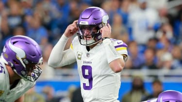 Quarterback J.J. McCarthy (9) of the Minnesota Vikings