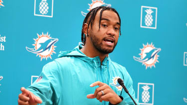 Dolphins quarterback Tua Tagovailoa speaks