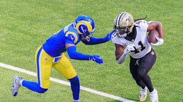 Alvin Kamara in einem NFL-Spiel für die New Orleans Saints