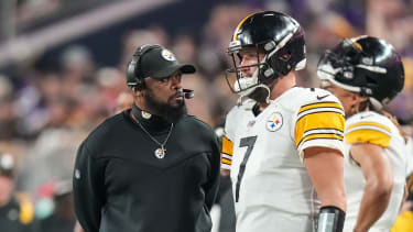 Pittsburgh Steelers head coach Mike Tomlin (links) mit Quarterback Ben Roethlisberger (rechts)