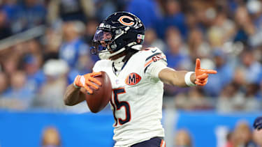 Rome Odunze beim Spiel gegen die Detroit Lions 2025