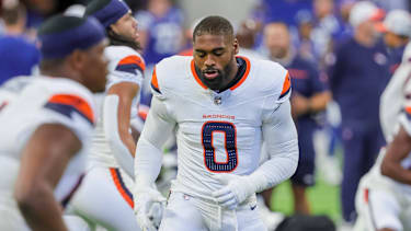 August 11, 2024, Indianapolis, Indiana, U.S: Denver Broncos linebacker Jonathon Cooper (0) warms up prior to the preseason game between the Denver Broncos and the Indianapolis Colts at Lucas Oil Stadium, Indianapolis, Indiana. Indianapolis U.S - ZUMAs304 20240811_zaf_s304_053 Copyright: xScottxStuartx