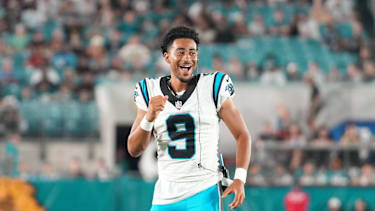 Bryce Young in einem NFL-Spiel für die Carolina Panthers