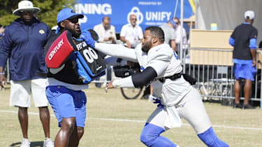 Aaron Donald im Training der Los Angeles Rams