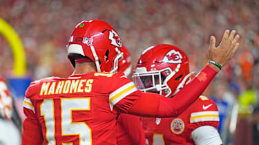 Patrick Mahomes in einem NFL-Spiel für die Kansas City Chiefs