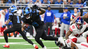 Detroit Lions running back Jahmyr Gibbs