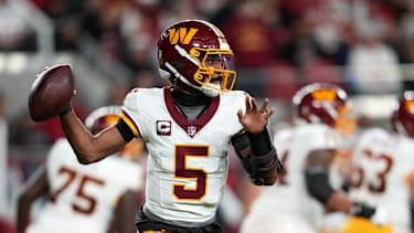 Jayden Daniels in einem NFL-Spiel für die Washington Commanders