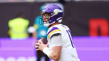 Quarterback Carson Wentz bei einem Spiel der Minnesota Vikings 2025.