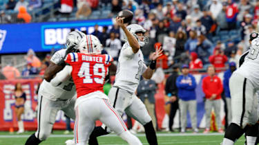 Fernando Mendoza in einem NFL-Spiel für die Las Vegas Raiders