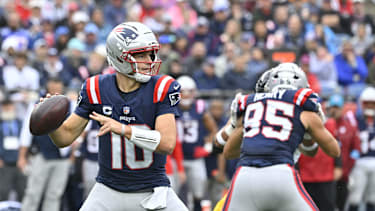 Drake Maye in einem NFL-Spiel für die New England Patriots