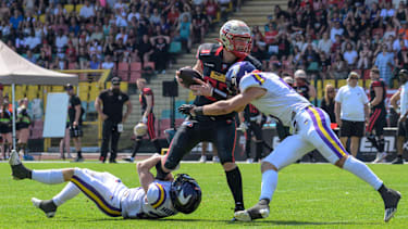 Vienna Vikings gegen Berlin Thunder beim ELF-Spiel treffen nun in der AFLE aufeinander.