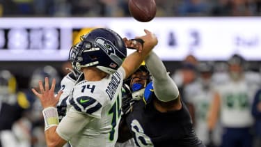 Sam Darnold im Spiel gegen die Los Angeles Rams