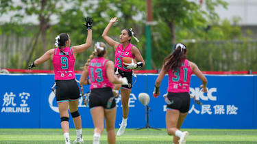 Mexiko mit Diana Flores bei einem Flag Football Spiel