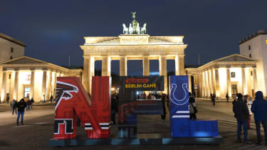 2025 NFL Berlin Game am Pariser Platz vor dem Brandenburger Tor.
