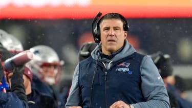 January 18, 2026, Foxboro, Massachusetts, USA: Patriots head coach MIKE VRABEL during the second half of the NFL, American Football Herren, USA Divisional Round Playoff game between the New England Patriots and the Houston Texans on January 18, 2026 in Foxboro, Massachusetts. The Patriots won, 28-16. Foxboro USA - ZUMAc201 20260118_zap_c201_059 Copyright: xScottxColemanx
