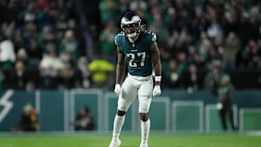 Quinyon Mitchell von den Philadelphia Eagles in einem NFl-Spiel