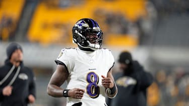 Lamar Jackson in einem NFL-Spiel für die Baltimore Ravens
