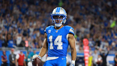 Amon-Ra St. Brown in einem NFL-Spiel für die Detroit Lions
