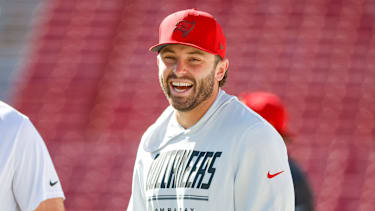 Baker Mayfield in einem NFL-Spiel für die Tampa Bay Buccaneers