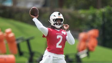 Quarterback Malik Willis bei einem Dolphins-Training Mitte Mai