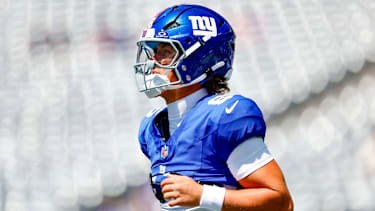Jaxson Dart in einem NFL-Spiel für die New York Giants