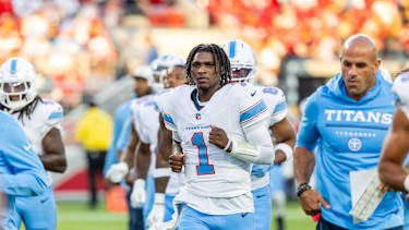Cam Ward und Robert Saleh von den Titans