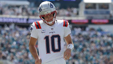 Drake Maye in einem NFL-Spiel für die New England Patriots