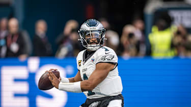 Jalen Hurts in einem NFL-Spiel für die Philadelphia Eagles