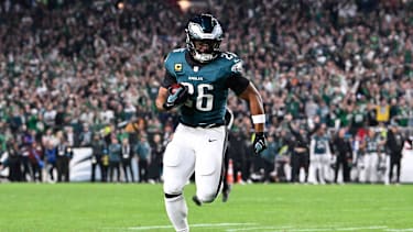 Saquon Barkley in einem NFL-Spiel für die Philadelphia Eagles