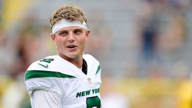 NFL-Quarterback Zach Wilson im Jets-Trikot
