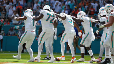 Miami Dolphins jubeln