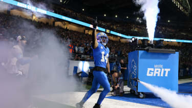Detroit Lions wide receiver Amon-Ra St. Brown (14)