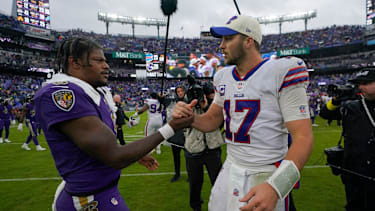 Lamar Jackson und Josh Allen in einem NFL-Spiel