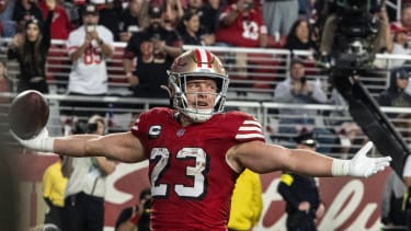 San Francisco 49ers running back Christian McCaffrey (23)