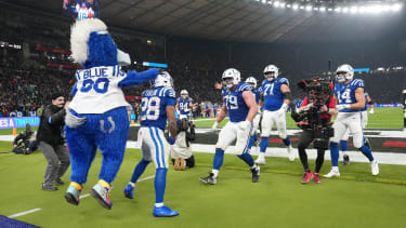 Berlin, Germany; Indianapolis Colts running back Jonathan Taylor (28)