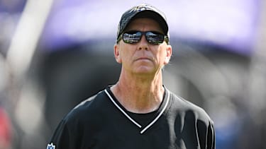 Baltimore Ravens Baltimore Ravens offensive coordinator Todd Monken on the field