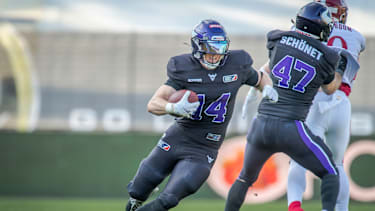 Wide Receiver Yannick Mayr, Spieler von den Vienna Vikings #14.